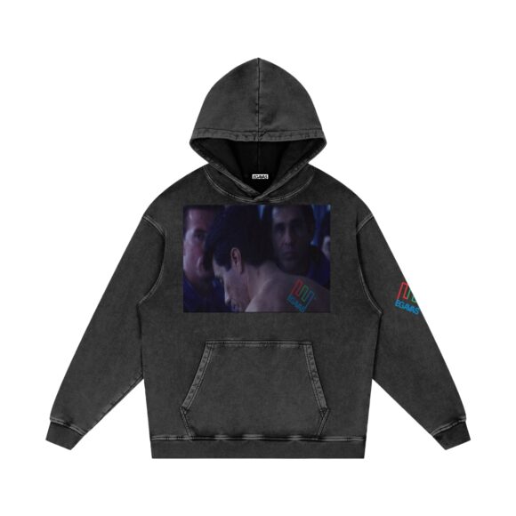 Egavas American Me Snow Washed Loose Cotton Hoodie