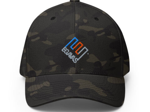 Egavas Enron Logo Knycks Team Color Structured Flexfit Twill Cap
